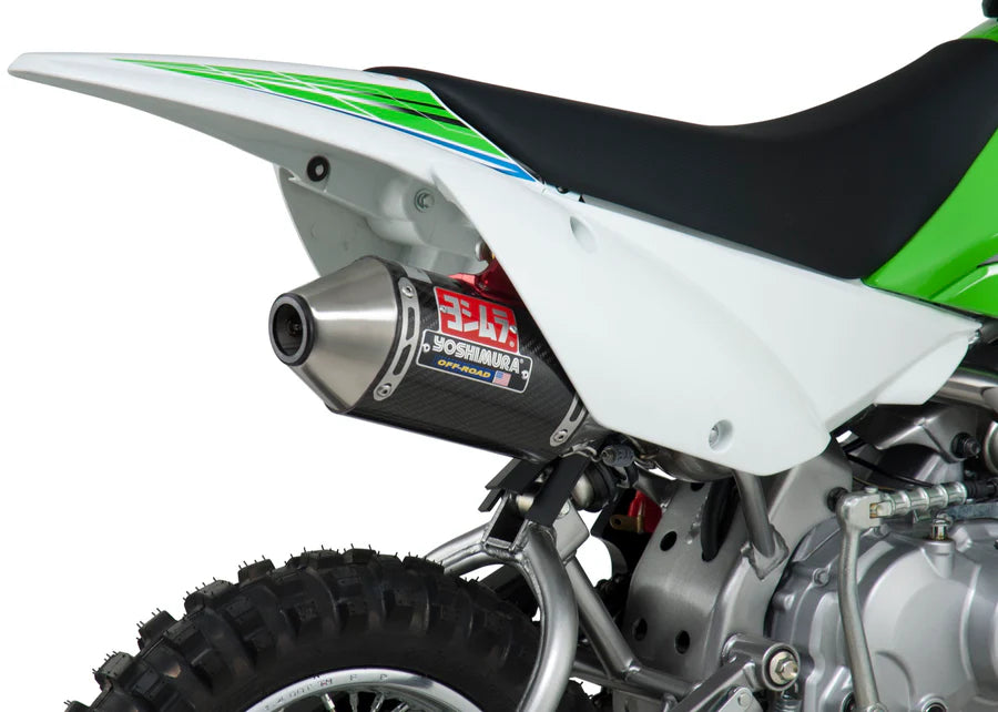 KLX110/L 02-24/SUZ DR-Z110 03-05 RS-2 STAINLESS FULL EXHAUST, W/ CARBON FIBER MUFFLER